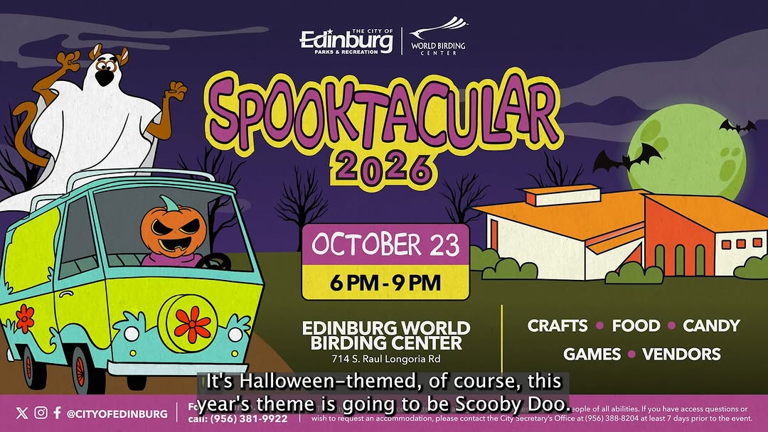 Flyer for Edinburg Spooktacular in Edinburg, TX on Friday, October 23, 2026