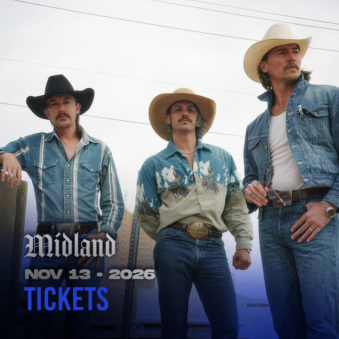 Flyer for Midland at Payne Arena in Hidalgo, TX on Friday, November 13, 2026